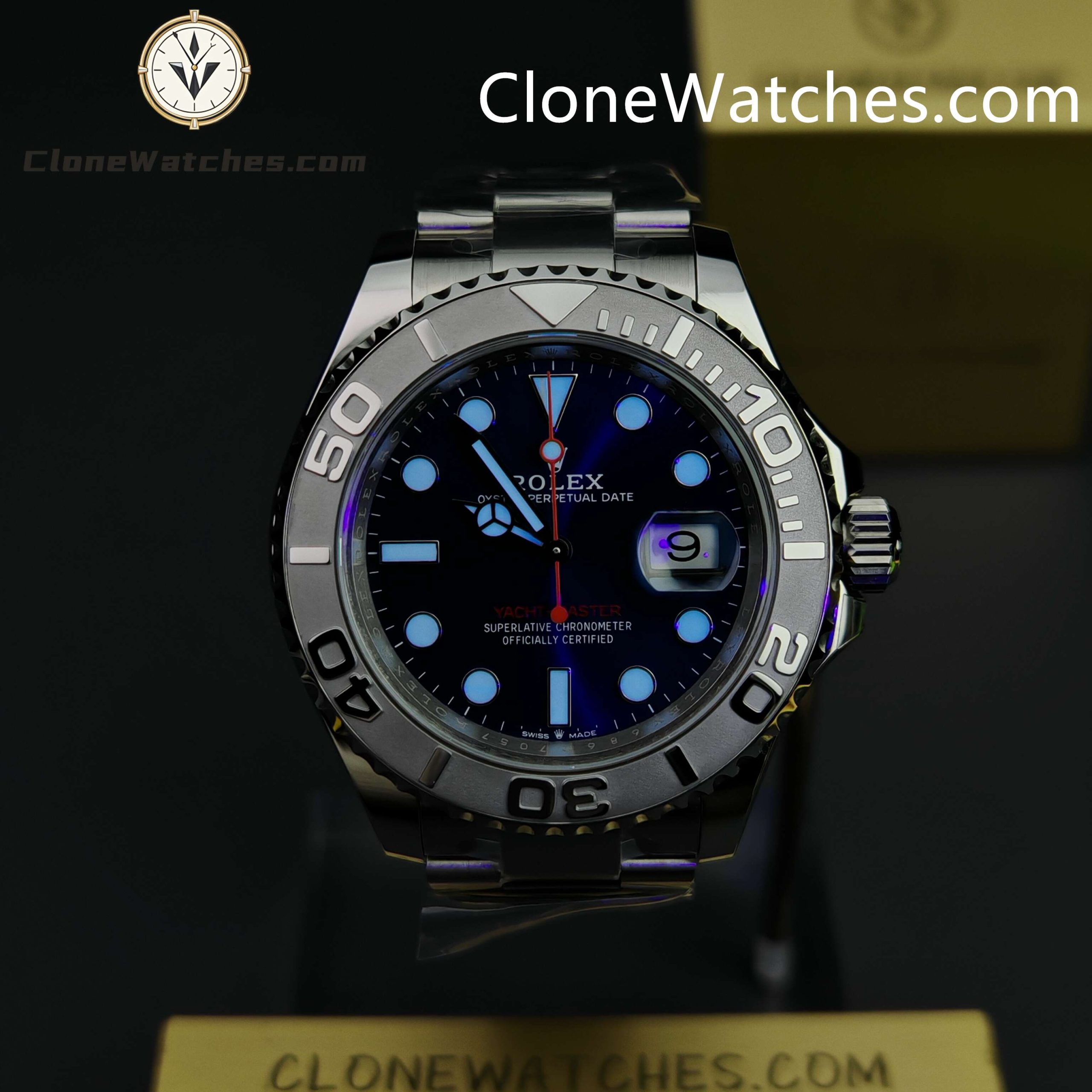 Rolex Super Clone Watches 1:1 Yacht Master Blue Dial M126622-0002 3235 Movement - Image 2