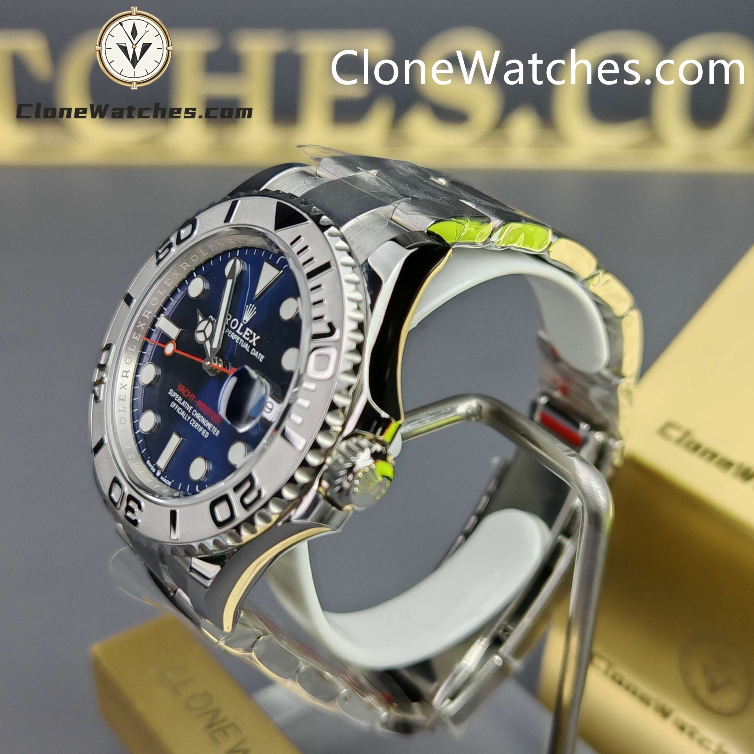 Rolex Super Clone Watches 1:1 Yacht Master Blue Dial M126622-0002 3235 Movement - Image 3