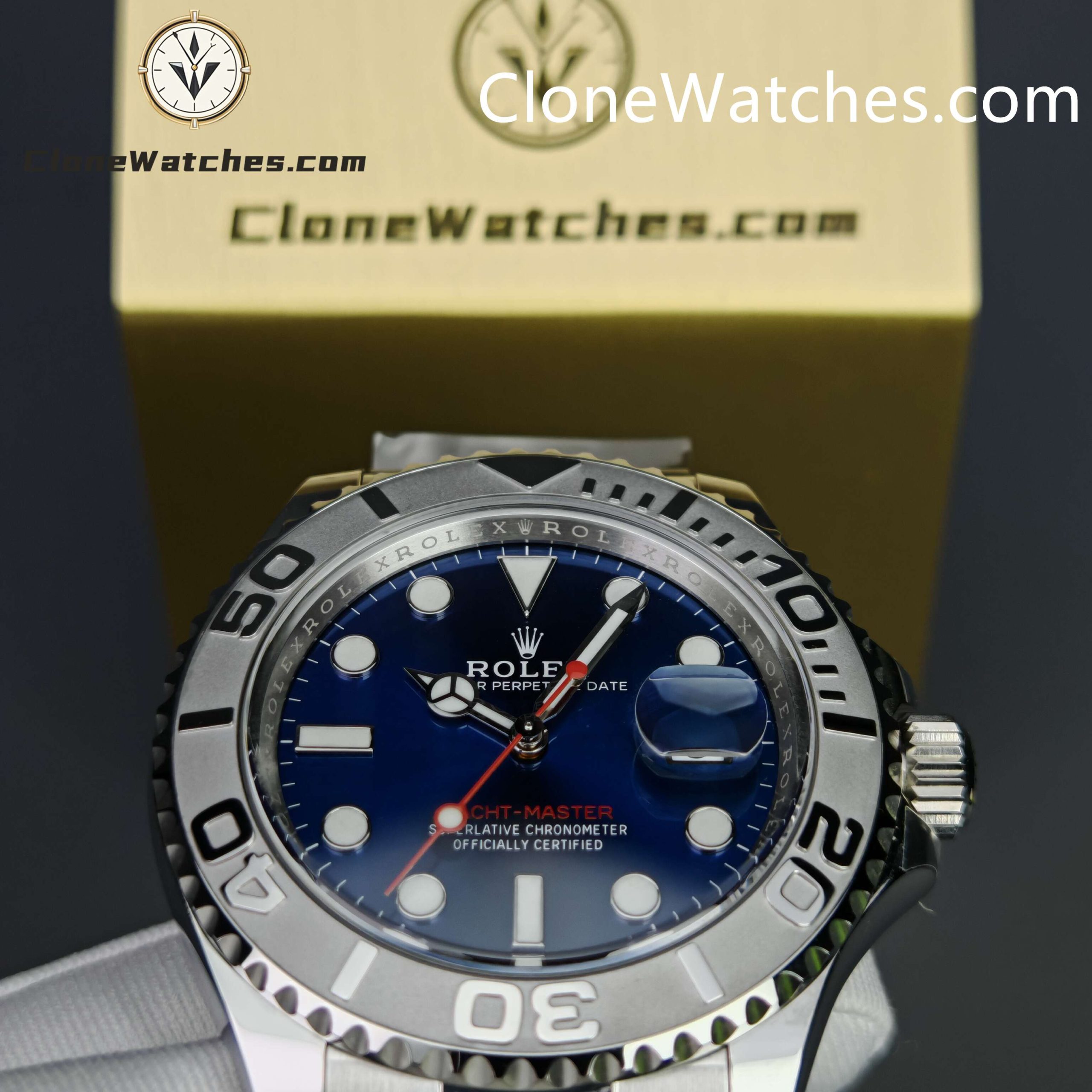 Rolex Super Clone Watches 1:1 Yacht Master Blue Dial M126622-0002 3235 Movement - Image 7