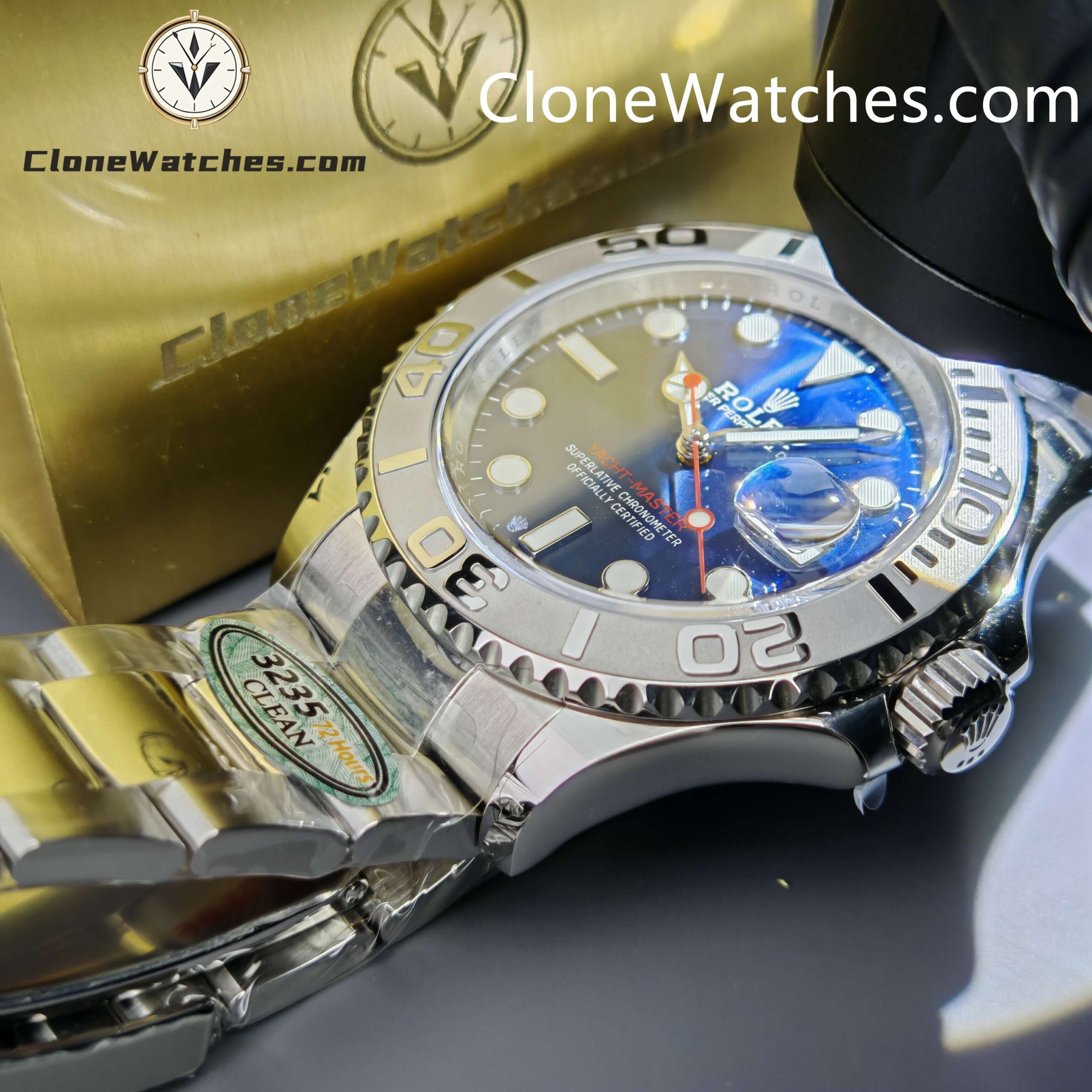 Rolex Super Clone Watches 1:1 Yacht Master Blue Dial M126622-0002 3235 Movement - Image 8