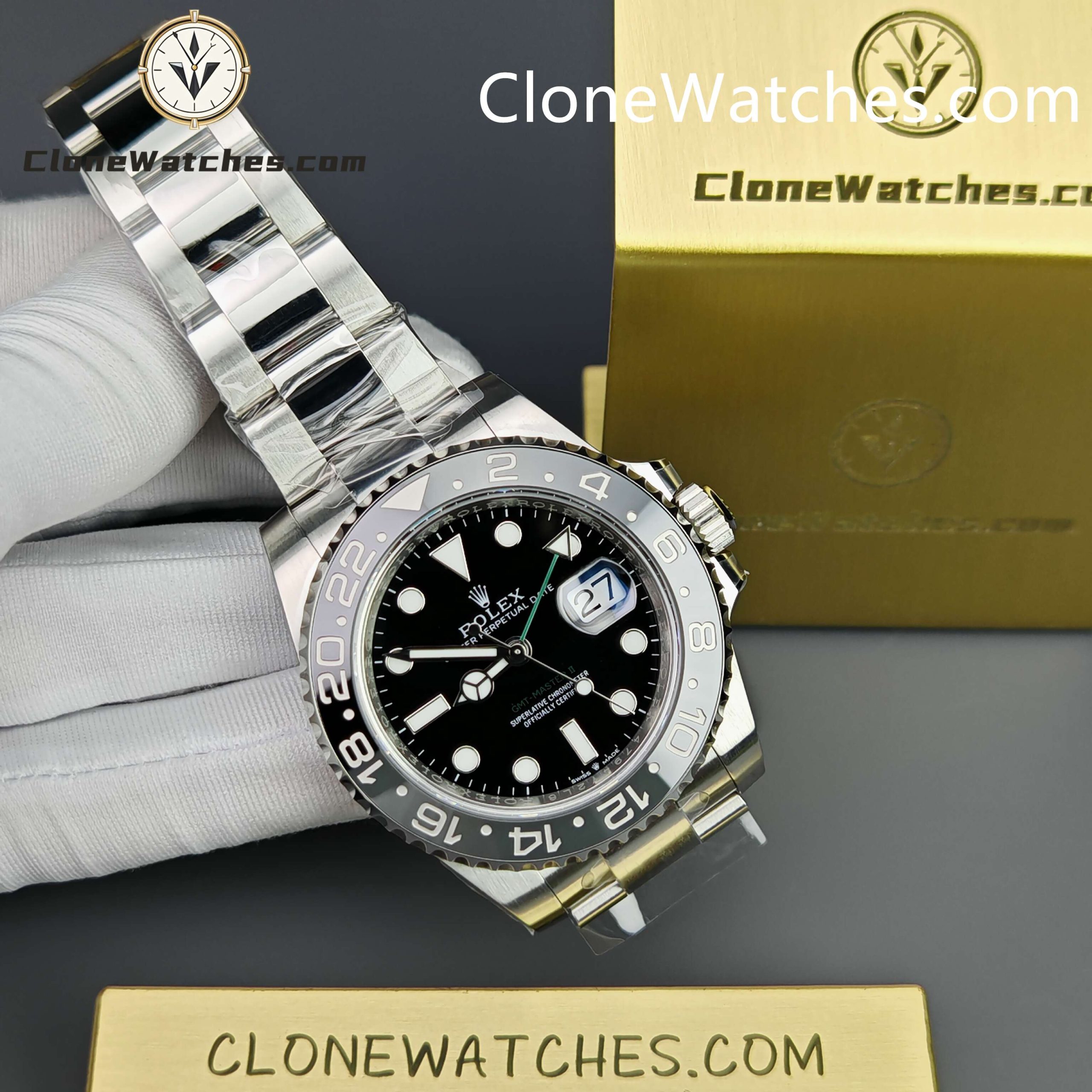 Rolex Super Clone Watches 1:1 Bruce Wayne GMT Master II M126710grnr Oyster 3285 Movement - Image 6