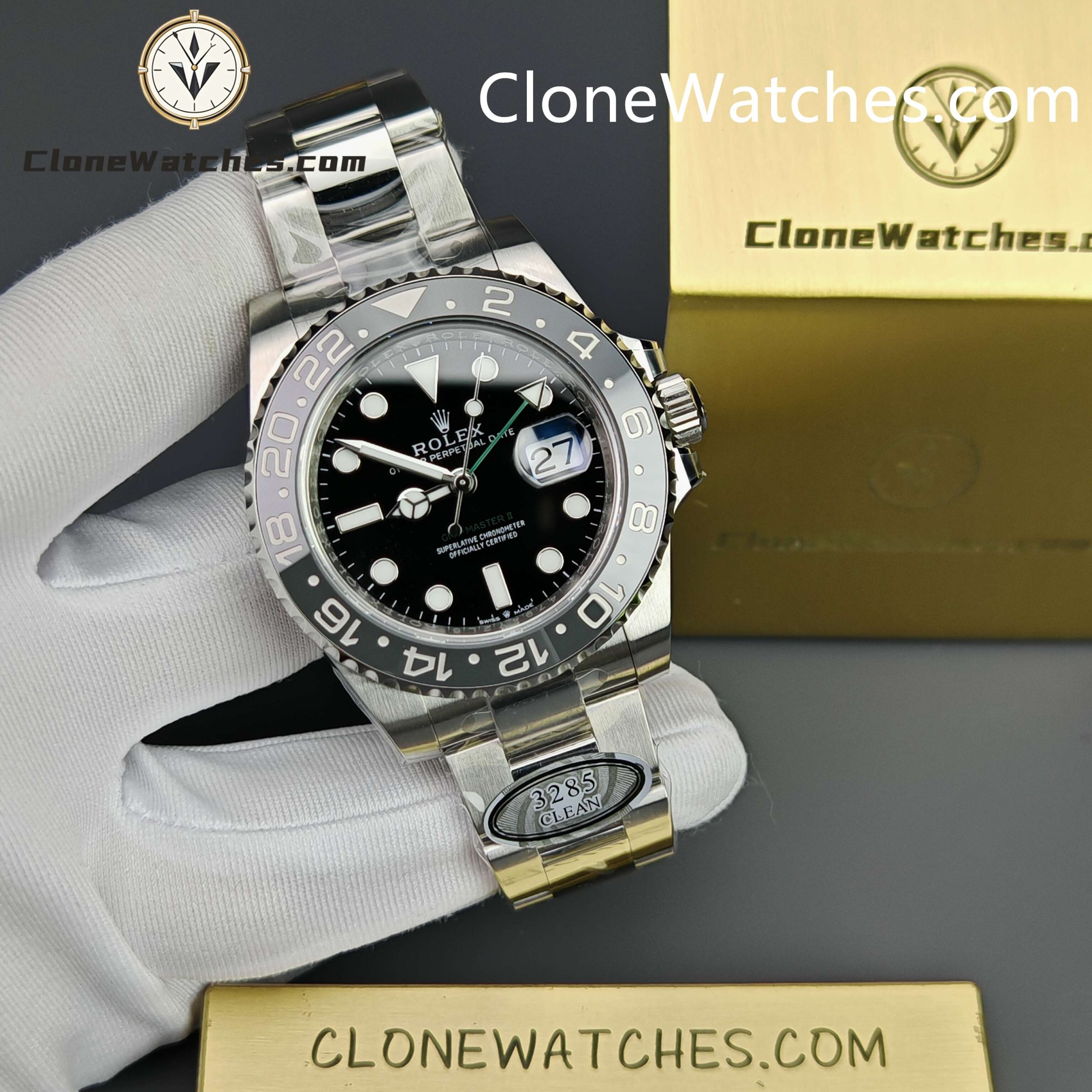 Rolex Super Clone Watches 1:1 Bruce Wayne GMT Master II M126710grnr Oyster 3285 Movement - Image 5