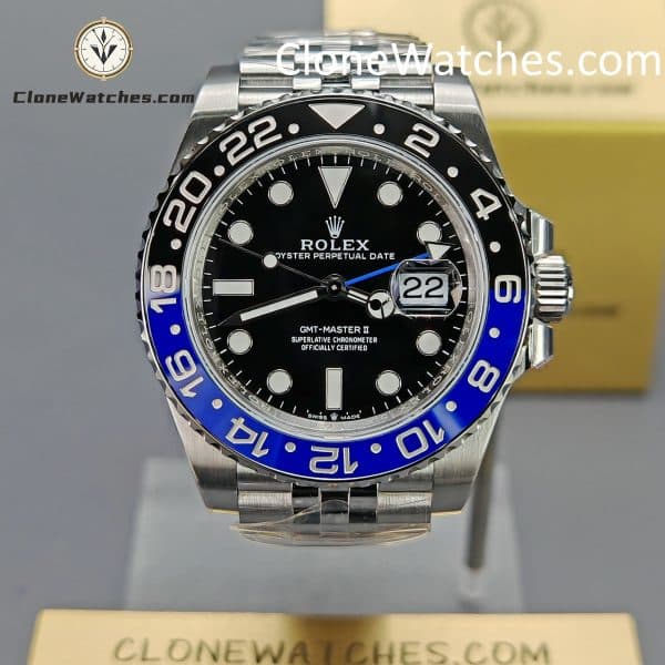 Rolex Super Clone Watches 1:1 BATMAN GMT Master II M126710blnr Jubilee 3285 Movement