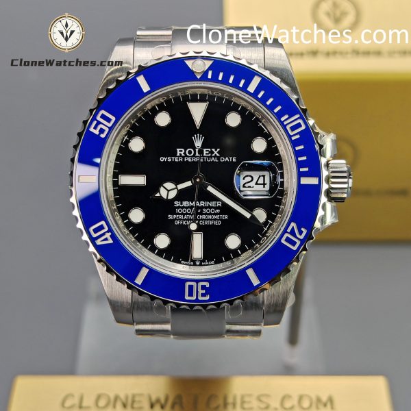 Rolex Super Clone Watches 1:1 Submariner Blue Bezel m126619lb 3235 Movement