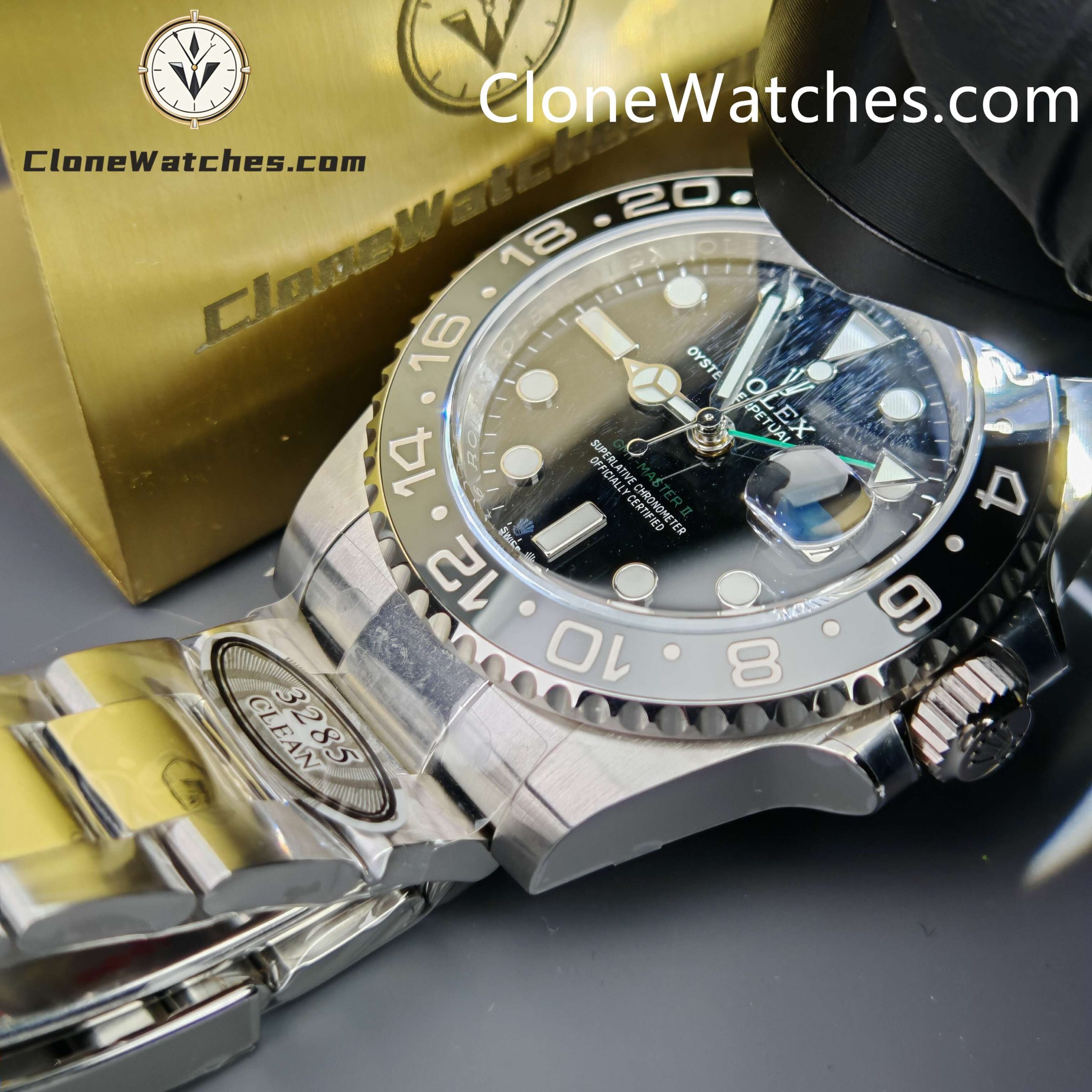 Rolex Super Clone Watches 1:1 Bruce Wayne GMT Master II M126710grnr Oyster 3285 Movement - Image 8