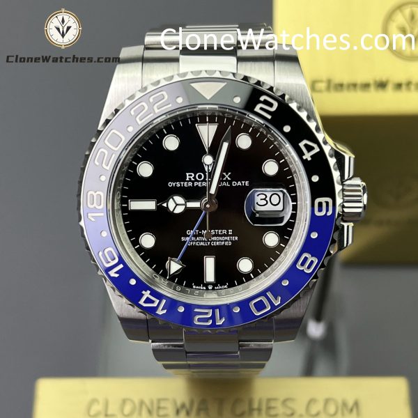 Rolex Super Clone Watches 1:1 BATMAN GMT Master II M126710blnr Oyster 3285 Movement