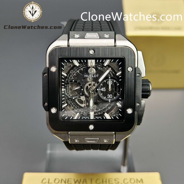 Super Clone Watches – Hublot Square Bang Unico Titanium Ceramic