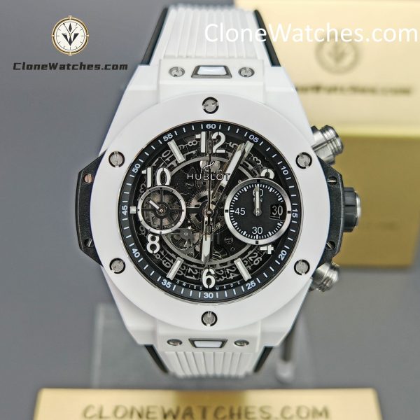 Hublot Super Clone Watches 1:1 Big Bang Unico White Ceramic 42MM 441.HX.1171.RX