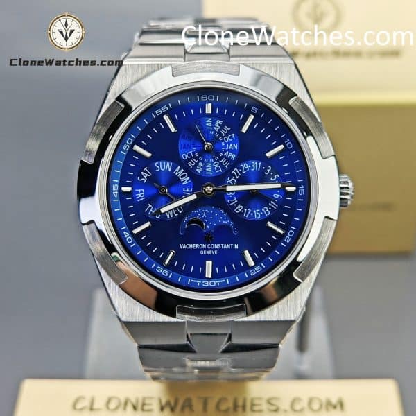 Vacheron Constantin Super Clone Watches 1:1 Overseas perpetual calendar 4300V/220G-B945 Blue Dial