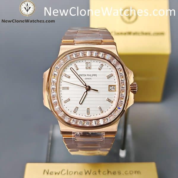 Patek Philippe Super Clone Watches 1:1 Nautilus 5711 Roles Gold Diamond Ladies Watch
