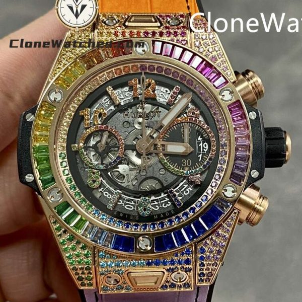 Super Clone Watches – Hublot Big Bang Unico Rose Gold Rainbow