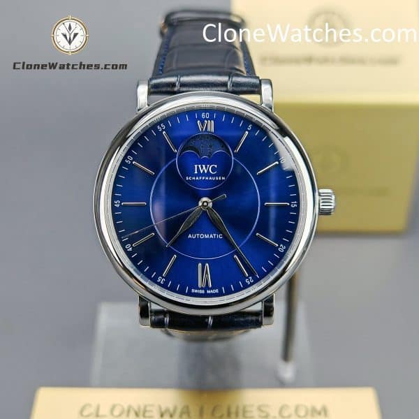 IWC Super Clone Watches 1:1 IW459402 Portofino Automatic Moon Phase 40mm Blue Dial