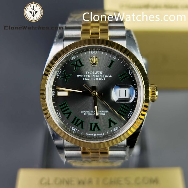 Super Clone Watches – Rolex DateJust Gray Roman Dial M126233 – 0035