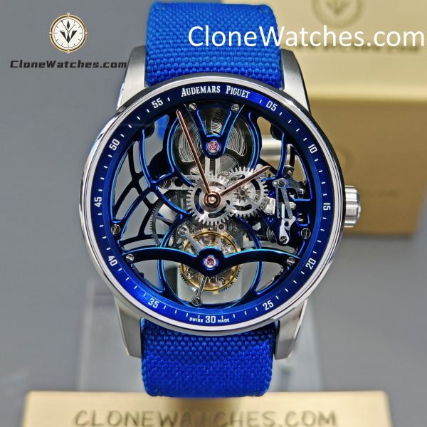 Audemars Piguet Super Clone Watches 1:1 Code 11.59 Tourbillon Blue Openworked 26600NB 41mm