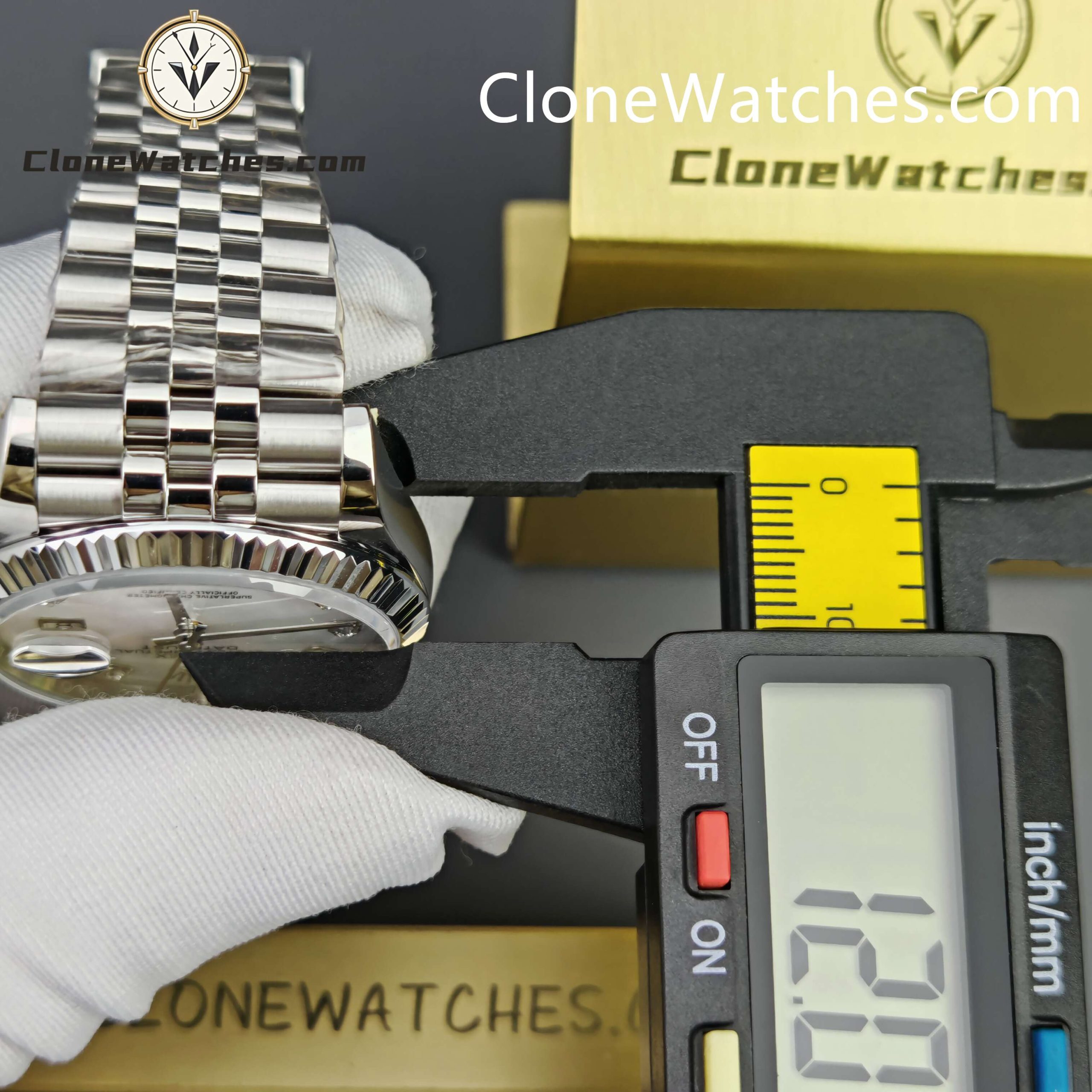 Rolex Super Clone Watches 1:1 DateJust Mother of Pearl Diamond Dial Jubilee 36MM m126234-0019 3235 Movement - Image 16