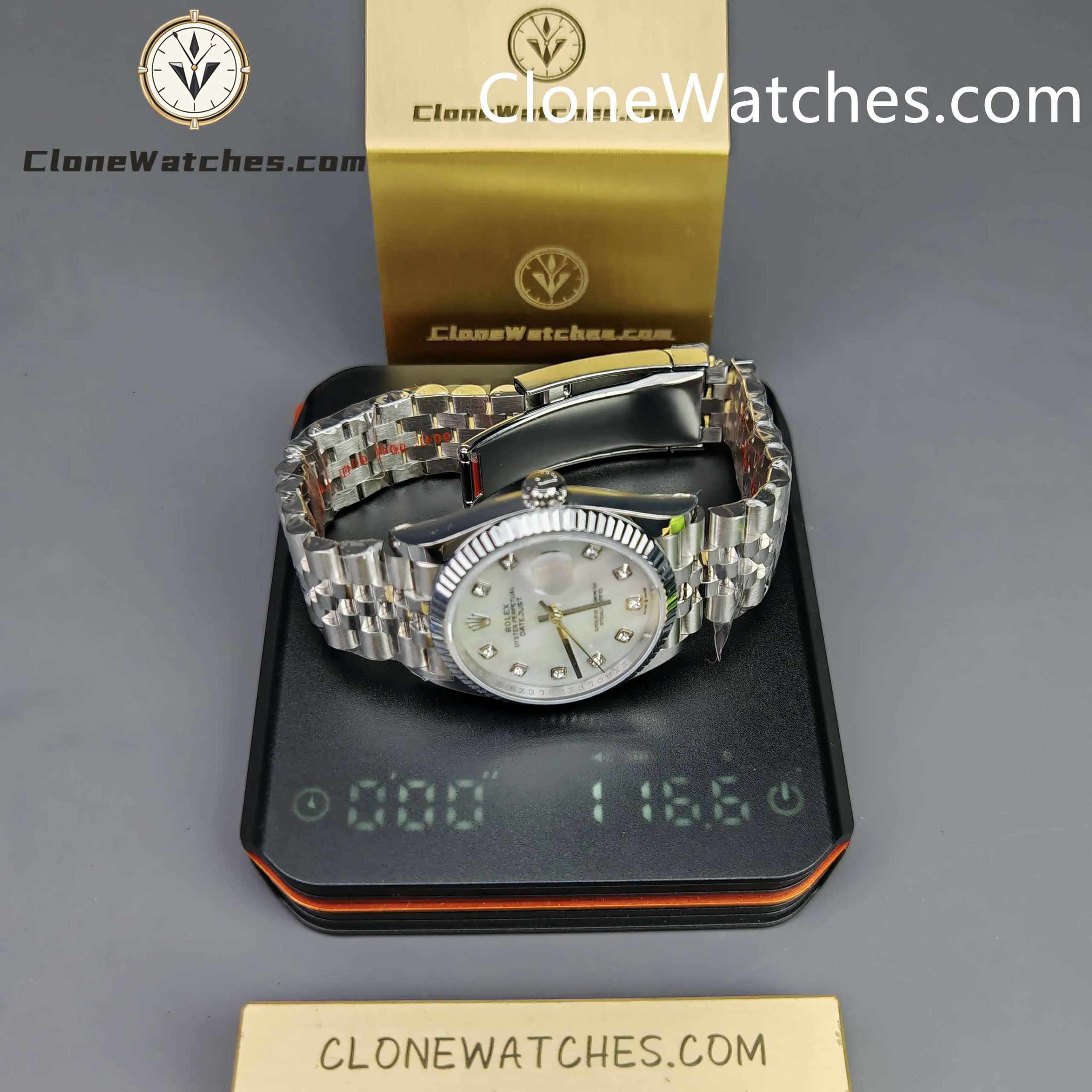 Rolex Super Clone Watches 1:1 DateJust Mother of Pearl Diamond Dial Jubilee 36MM m126234-0019 3235 Movement - Image 15