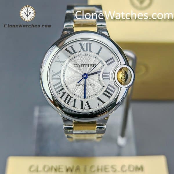 Cartier Super Clone Watches 1:1 Ballon Bleu de W2BB0002 Silver Dial 33mm
