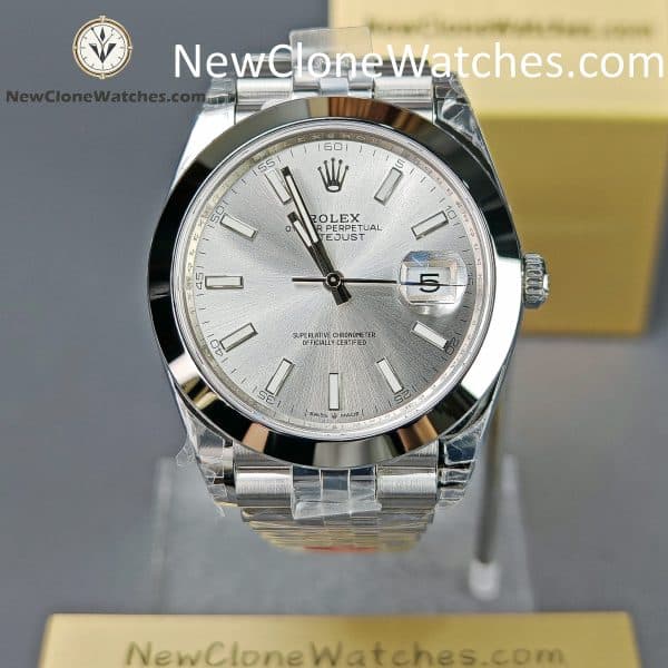 Rolex Super Clone Watches 1:1 DateJust Silver Dial m126300-0004 Jubilee 41MM 3235 Movement