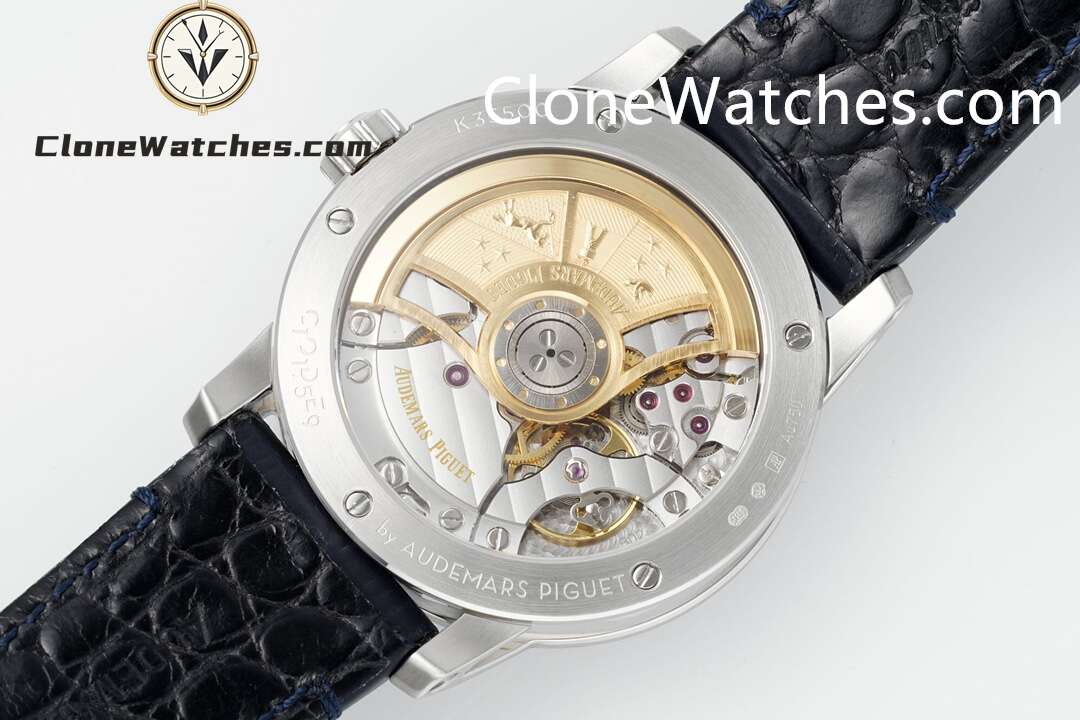 Audemars Piguet Super Clone Watches 1:1 Code 11.59 by 15210BC Black Dial 41MM Leather Strap - Image 8