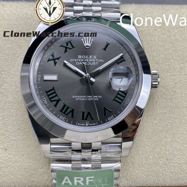 Super Clone Watches – Rolex DateJust Grey Roman Dial m126300-0014
