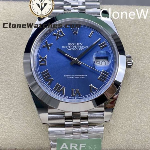 Super Clone Watches – Rolex DateJust Blue Roman Dial m126300-0018