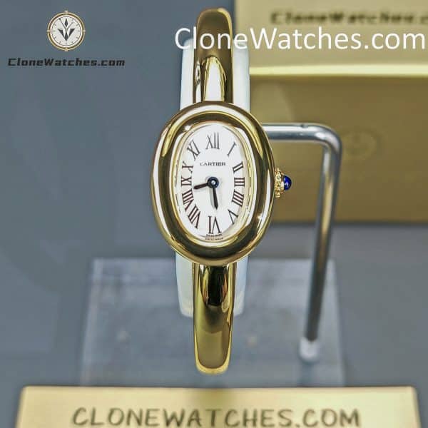 Cartier Super Clone Watches 1:1 Baignoire 18K Gold White Dial WGBA0018