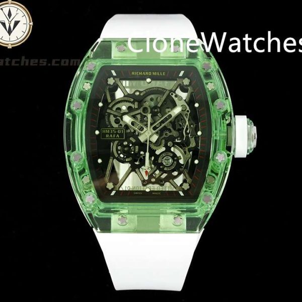 Super Clone Watches – Richard Mille 035 Green Crystal