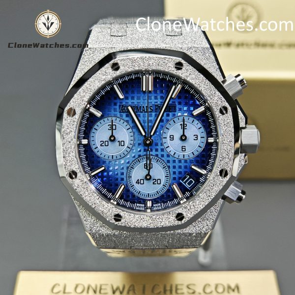 Audemars Piguet Super Clone Watches 1:1 Royal Oak Smoky Blue Dial 26240BA Selfwinding Chronograph