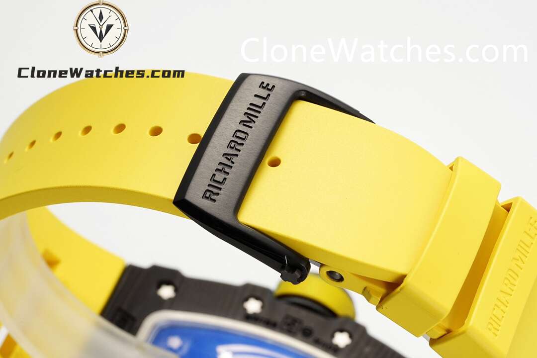 Richard Mille Super Clone Watches 1:1 RM 035 – 02 NTPT Carbon Fiber Yellow Rubber Strap - Image 8