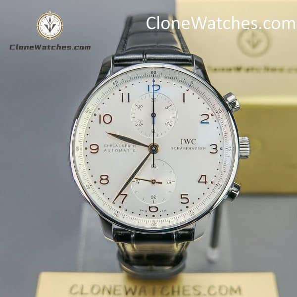 IWC Super Clone Watches 1:1 Portugieser Chronograph Silver Dial 41MM IW371445