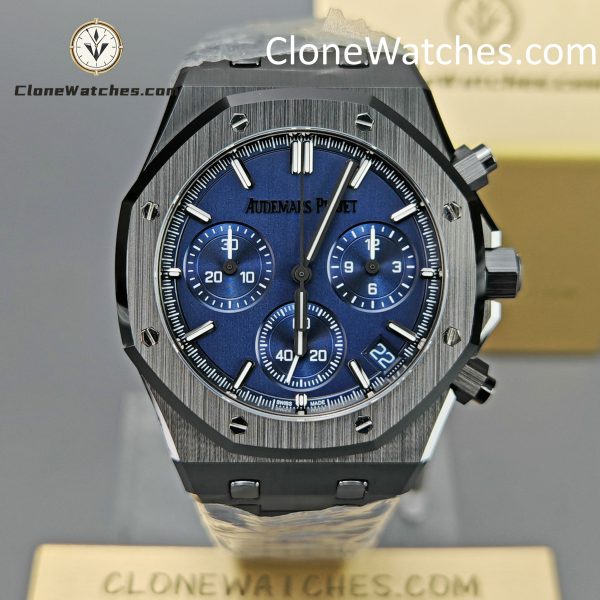 Super Clone Watches – Audemars Piguet   Black Ceramic Blue Dial 26240CE 