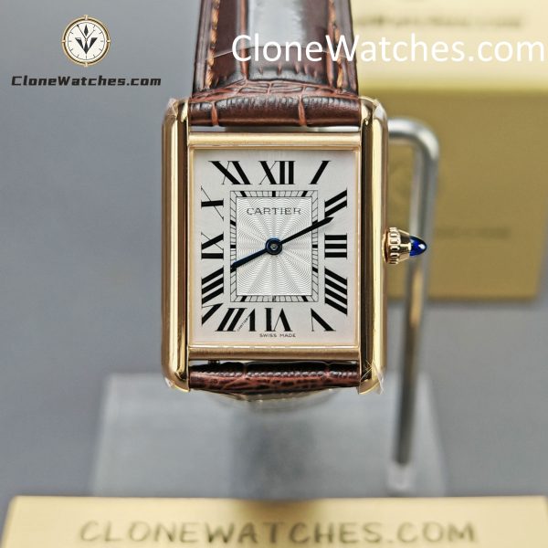 Super Clone Watches – Cartier Tank Silver White Dial WGTA0011