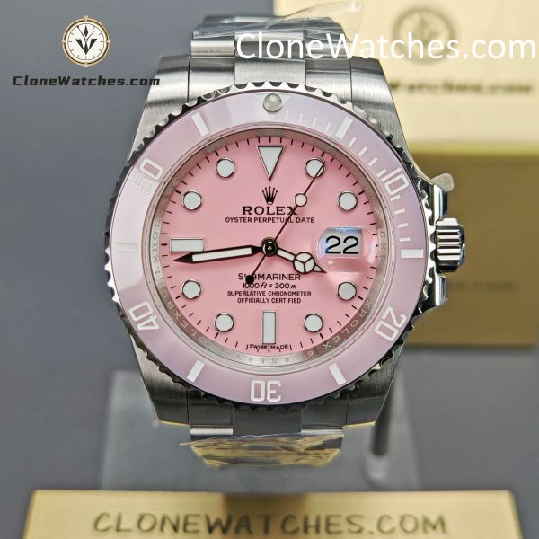 Super Clone Watches – Modified DiW Rolex Submariner Pink Dial