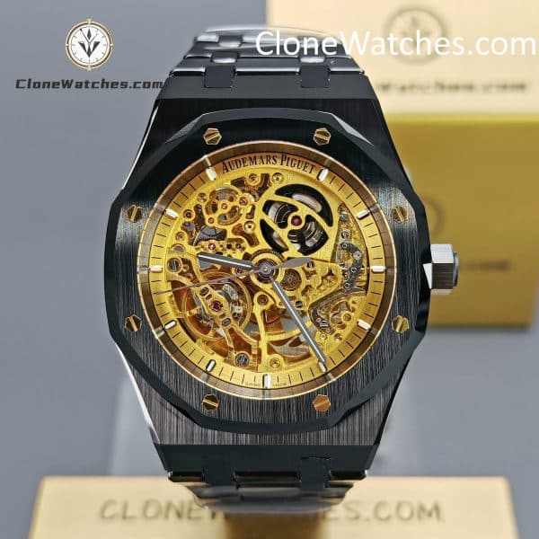 Audemars Piguet Super Clone Watches 1:1 Royal Oak 15416CE Black Skeleton Dial