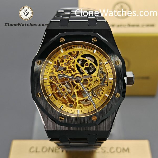 Super Clone Watches - Audemars Piguet 15416CE Black Skeleton Dial