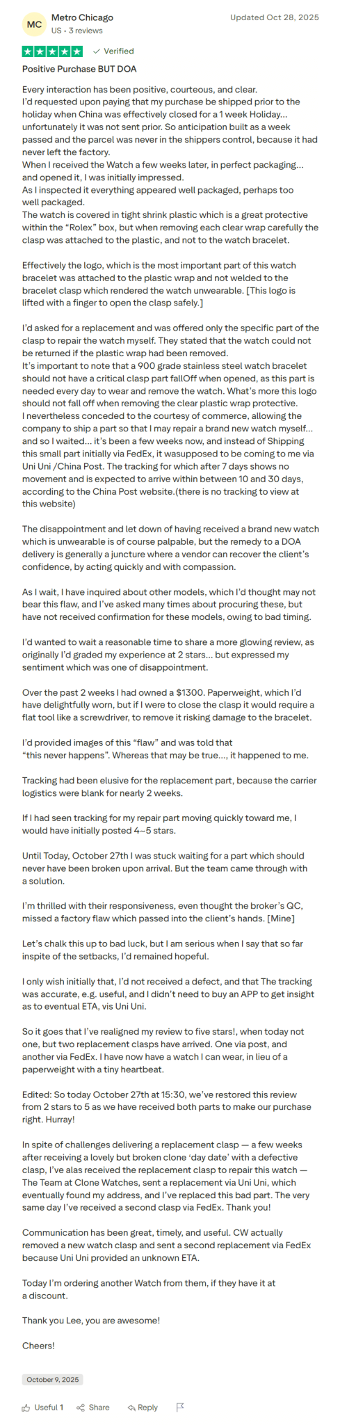 Verified Customer Review 32