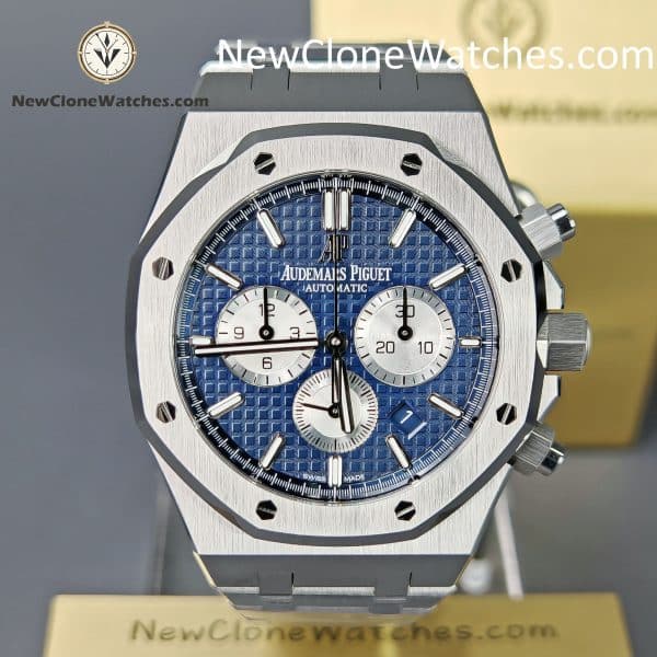 Audemars Piguet Super Clone Watches 1:1 Royal Oak Chronograph 26331ST.OO.1220ST.01 Blue & Silver Dial 41MM