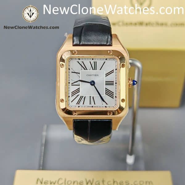 Super Clone Watches - Cartier Santos Dumont WGSA0022 Silver Dial