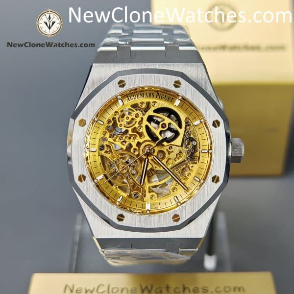 Super Clone Watches - Audemars Piguet 5407ST Gold Skeleton Dial