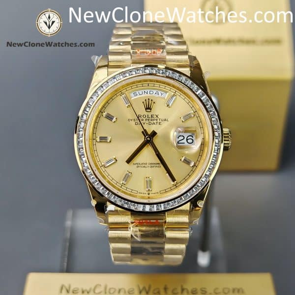Super Clone Watches - Rolex Day Date Gold Dial M128398tbr-0037