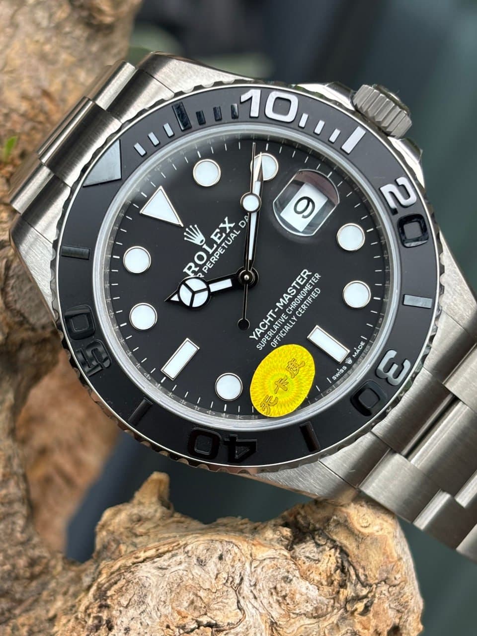 VSF Rolex Yacht-Master 226627 titanium super clone — full bracelet and case three-quarter profile
