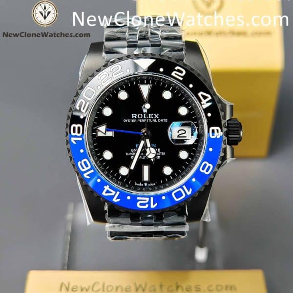 Modified Super Clone Watches 1:1 Rolex BATMAN GMT Master Black Dial 3285 Movement